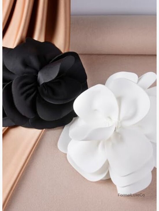 Black Large Flower Fascinator Headband for Women Cocktail Wedding Tea Party Hat